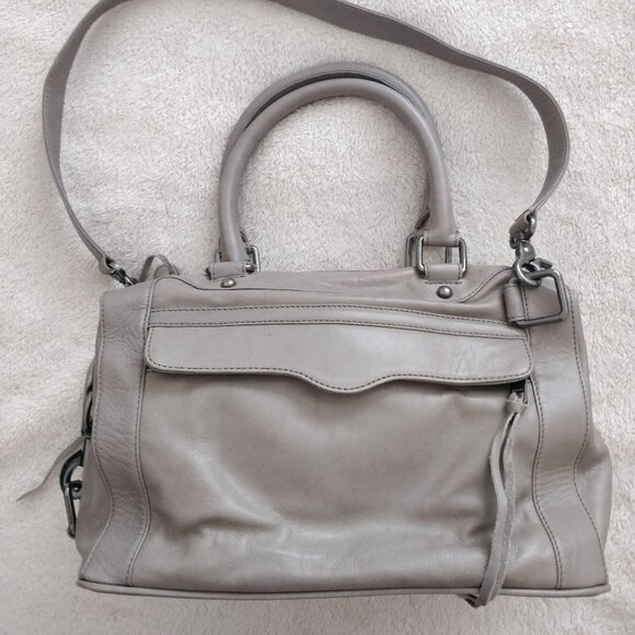 Rebecca Minkoff Morning After Mini (MAM) in Light Gray Leather Gunmetal Harware - Picture 1 of 11